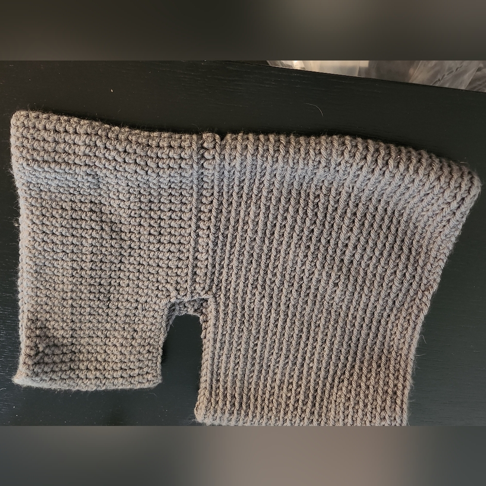 Gray Knitted Dog Sweater